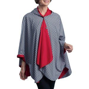 RainCaper Houndstooth / Black Rainproof Poncho (OS)